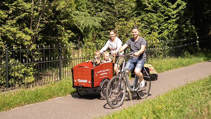 Bakfiets (elektrisch)  op de Veluwe in 