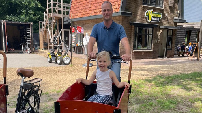 Bakfiets (elektrisch)  op de Veluwe in 