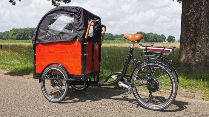 Bakfiets (elektrisch)  op de Veluwe in 