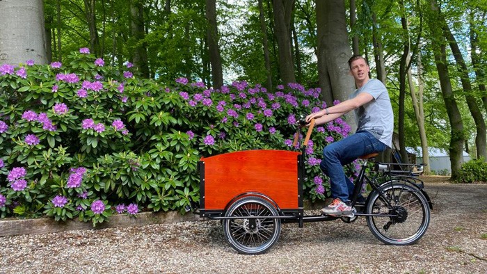 Bakfiets (elektrisch)  op de Veluwe in 