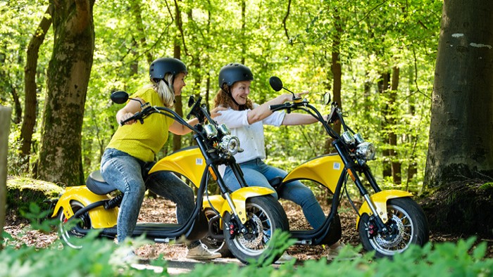 E-chopper op de Veluwe in 