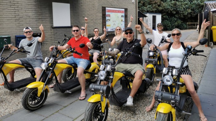 E-chopper op de Veluwe in 