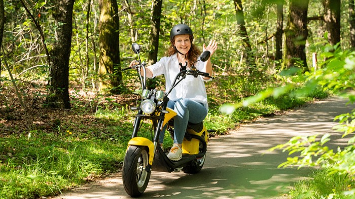 E-chopper op de Veluwe in 