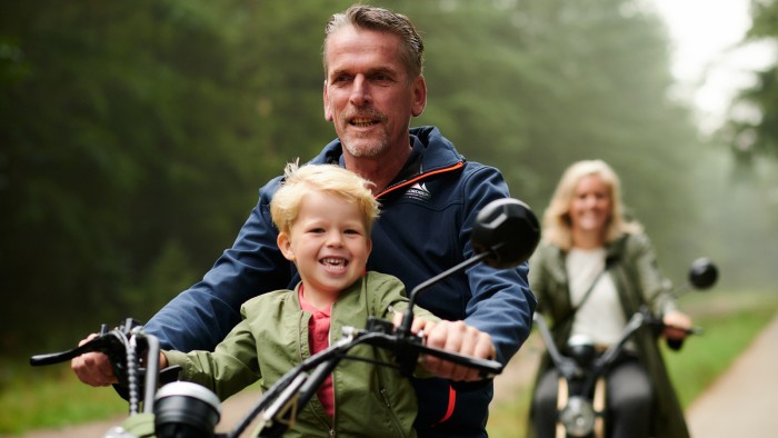 E-chopper (oud) op de Veluwe in 