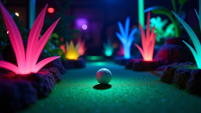 Glow Minigolf op de Veluwe in 