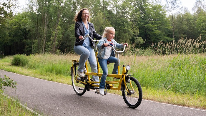 Ouder-kind tandem op de Veluwe in 