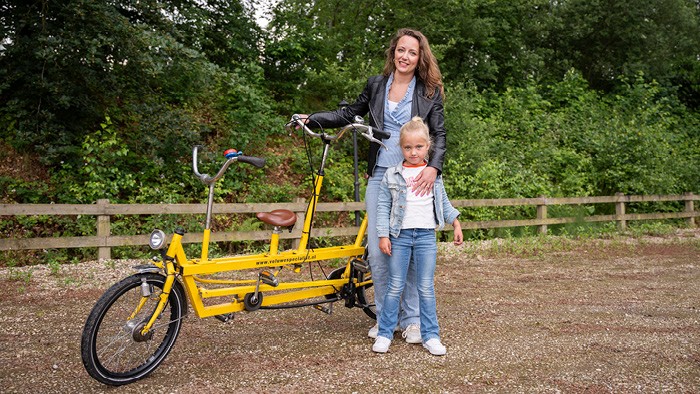 Ouder-kind tandem op de Veluwe in 