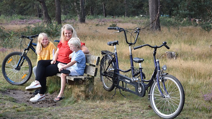 Ouder-kind tandem op de Veluwe in 