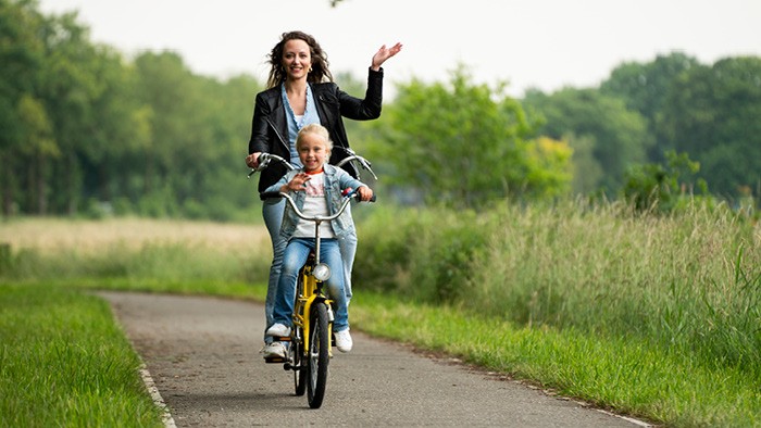 Ouder-kind tandem op de Veluwe in 