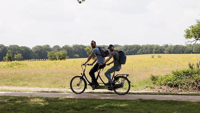 Tandem tocht op de Veluwe in 